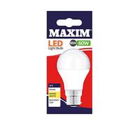 kenable [10 Pack] Maxim LED 9W (60 Watt) Warm White Bayonet GLS B22 Light Bulb 009781