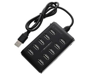 Kenable 10 Port Usb 2.0 Hub For Pc Laptop With Over Current Spike Protection 0.8M