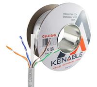 kenable 100m Cat6 CCA U/UTP Solid Gigabit Ethernet Network Cable Reel Grey