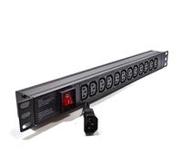 kenable Power Distribution Unit 12 Way C13 IEC 19 inch Horizontal PDU to C14 Plug