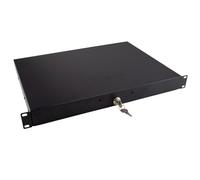 kenable 19 Inch 1U Lockable Rack Mount Drawer with Rear Support Rails 338mm Deep for Server Cabinet