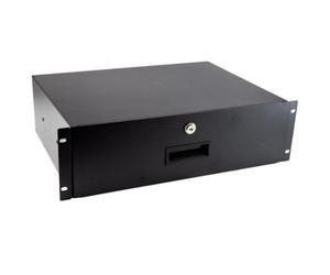 Kenable 19 Inch 3U Lockable Rack Mount Drawer With Rear Support Rails 338mm Deep