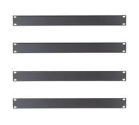 Kenable | 1U Blanking Panel for 19-Inch Server Rack | Solid Steel Rack Mount Filler Panel for Airflow Management | Black (Black, 1U [4 Pack])