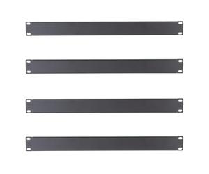 kenable 1U Blanking Plate Solid Black for 19 inch Server Rack Data Cabinet - Airflow Management Panel - 4 Pack