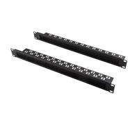 kenable 1U Brush Panel with Rear Cable Management Bar for 19" Server Rack Cabinet Black 2 Pack