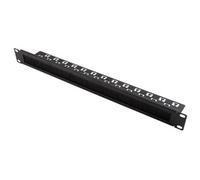 1U Brush Plate/Panel with Rear Cable Management Bar for 19 inch Data Cabinets