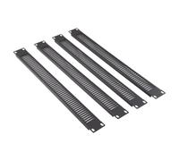 kenable 1U Vented Blanking Plate for 19 inch Server Rack Data Cabinet - Steel Construction - Black - 4 Pack