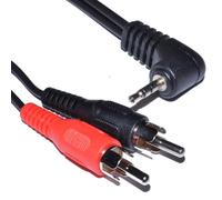 kenable 2.5mm Right Angle Stereo Jack to Twin Phono Plugs OFC Audio Cable 1m [1 metres]