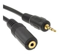 kenable 2.5mm Stereo Jack Extension Cable Male to Female Audio Lead Gold Plated 2m Black