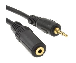kenable 2.5mm Stereo Jack Extension Cable Male to Female Audio Lead Gold Plated 2m Black