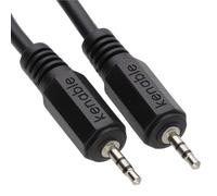 kenable 2.5mm Stereo Jack to 2.5mm Jack Plug Cable Lead Audio Connector 3 Pole 3m Black