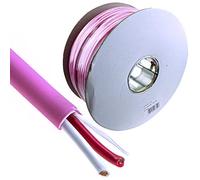 kenable 2 Core 1.5mm2 LSZH Low Smoke Zero Halogen COPPER Loud Speaker Cable Pink 100m [100 metres]