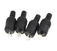 Kenable 2 Pin Din Plug Speaker And Hifi Connector Screw Terminals Strain Ends (4 Pack)