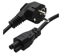 Kenable 2 Pin Euro Schuko Plug To Clover Leaf Micky Mouse C5 Vde Power Cable 3M Black