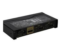 Kenable 2 Port Displayport Kvm Switcher Box 4K 60Hz With Cables & Remote Control Metal