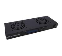 Kenable 2 Way Digital Thermostatically Control Lcd Rack Mount Cooling Fan Tray 19 Inch 1U