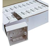 Kenable (20 Pack) Surface Mount Back Box Pattress Box 1 Gang 25mm