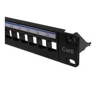 24 Port Patch Panel Load Bar for Keystone & Panel Mount Jacks with Back Bar