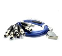 kenable 25 Pin D Sub Male to Eight XLR 3 Pin Socket Audio Cable 2m [2 metres]