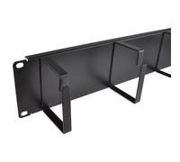 kenable 2U Cable Management Bar with 4 Rings | 19 Inch Rack Mount | Data Cabinet Organiser | Black