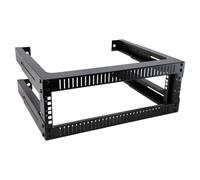 kenable 2U Wall Mount 19 Inch Open Frame Network Rack - Adjustable Depth Server Rails for Switches Patch Panels AV Equipment - Black