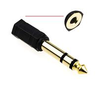 kenable 3.5mm 3.5 mm Stereo Socket to 6.35mm Jack Converter Adapter Gold