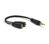 kenable 3.5mm 4 Pole Headphone Splitter Jack Plug to Dual 4 Pole Sockets 15cm