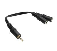 kenable 3.5mm 4 Pole Headphone Splitter Jack Plug to Dual 4 Pole Sockets 15cm