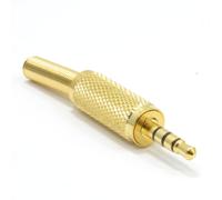 kenable 3.5mm 4 Pole Jack Plug ALL METAL Solder Terminal For Audio or Video Cable GOLD