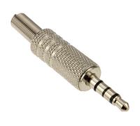 kenable 3.5mm 4 Pole METAL Solder Jack Plug For Audio and Video Soldering End