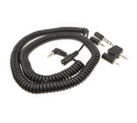 Kenable 3.5mm Coiled Stereo Jack Extension Splitter 6.35 Mono 2.5mm Adapters