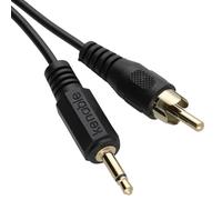 kenable 3.5mm Mono Jack Plug To Single RCA Phono Plug Cable 1m Gold [1 metres]