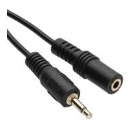 kenable 3.5mm Mono Jack Plug to Socket Extension Cable GOLD Plated Connectors Pure Copper Audio Signal Lead Black 3m