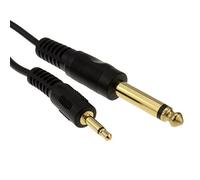 3.5mm MONO Jack Plug to 6.35mm MONO Jack Plug Audio Cable 3m