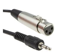 kenable 3.5mm Mono Jack to XLR Female Cable for PC Laptop to Mixer Speaker System Connection Black 2m