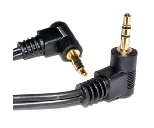 kenable 3.5mm Right Angle Stereo Audio Cable Male to Male AUX Jack Lead Gold Plated 1m