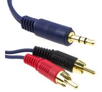 Kenable 3.5mm Stereo Jack To 2 Rca Phono Plugs Audio Lead Shielded Cable Gold 10M
