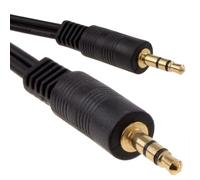 kenable 3.5mm Stereo Jack to Jack Audio Cable Gold Plated Auxiliary AUX Lead Black 0.5m
