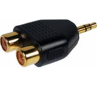kenable 3.5mm Stereo Jack to Phono Red/White RCA Socket Audio Adapter Gold
