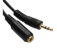 kenable 3.5mm Stereo Jack to Socket Headphone Extension GOLD Cable 2m