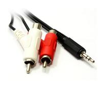 Kenable 3.5mm Stereo Jack To Twin Right Angle Rca Phono Stackable 3M