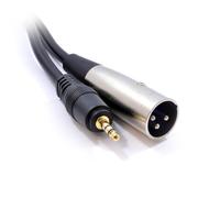 kenable 3.5mm Stereo Jack to XLR Male Cable for PC Laptop to Mixer Speaker System Shielded Audio Lead 2m Black