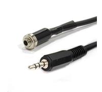 3.5mm Stereo Panel Mount Socket to 3.5mm Jack Plug Cable Lead 2m