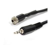 kenable 3.5mm Stereo Panel Mount Socket to 3.5mm Jack Plug Cable Lead 2m