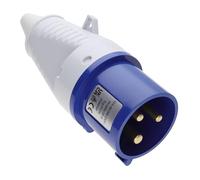 kenable 3 Pin 32A 230V 3 Pole CEE Industrial Plug Generator/Welder IP44 Blue