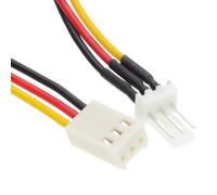 Kenable 3 Pin Fan Male Plug To Female Socket Power Extension Cable 30Cm