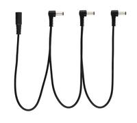 kenable 3 Way Guitar Pedal Daisy Chain Power Splitter Cable Right Angle 5.5x2.1mm 9V DC 30cm Black