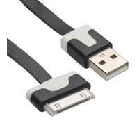 kenable 30 Pin Data & Charging USB FLAT Cable Black 2m [2 metres]