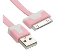 kenable 30 Pin Data & Charging USB Flat Cable Pink 3m Long [3 metres]