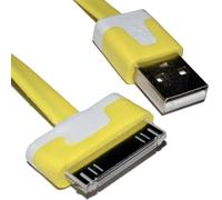 kenable 30 Pin Data & Charging USB FLAT Cable Yellow 3m LONG [3 metres]